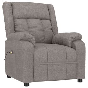 vidaXL Massage Chair Taupe Fabric