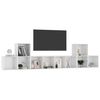 vidaXL 5 Piece TV Cabinet Set High Gloss White Engineered Wood