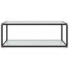 vidaXL Coffee Table White 100x50x35 cm Tempered Glass