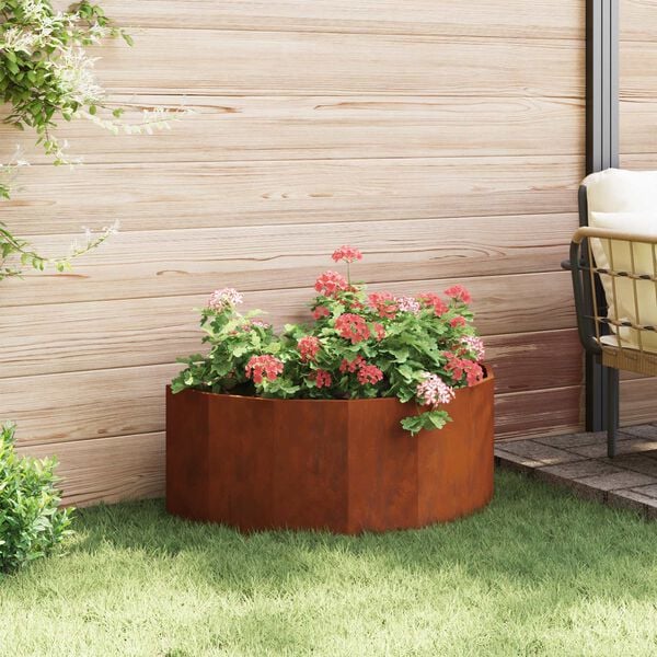 vidaXL Planter Rusty 90 x 45 x 35 cm Weathering Steel