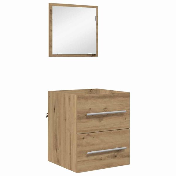 vidaXL Bathroom Furniture Set with Drawer Brown 41 x 38.5 x 48 cm