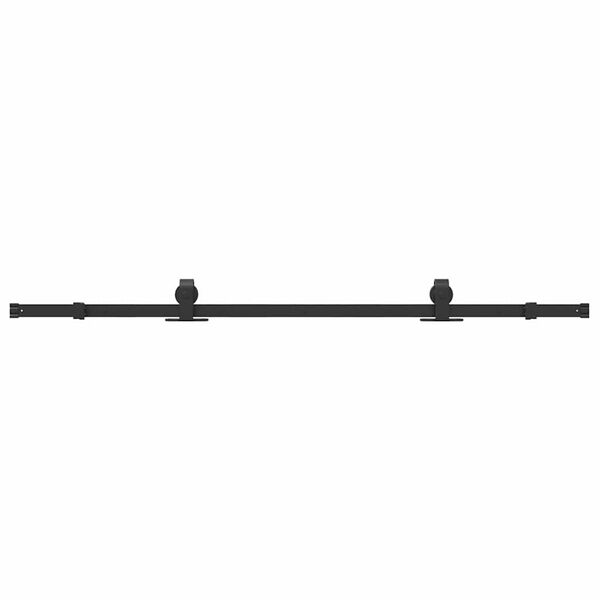 vidaXL Sliding Door Hardware Kit 183 cm Steel Black