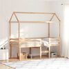 vidaXL High Sleeper Bed without Mattress 75x190 cm Small Single Solid Wood Pine