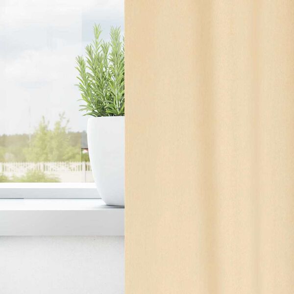 vidaXL Blackout Curtains with Rings 2 pcs Cream 140 x 140 cm Polyester