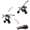 vidaXL Folding Pet Stroller Pink 78 x 54 x 101 cm 600D Oxford fabric