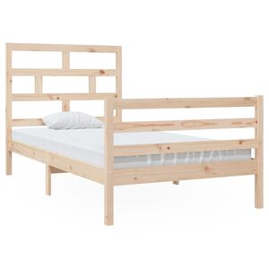 vidaXL Bed Frame without Mattress Solid Wood 100x200 cm
