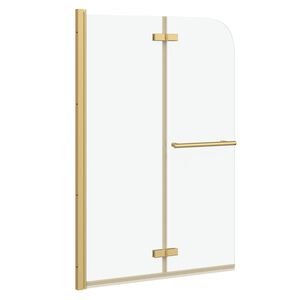 vidaXL Shower Enclosure Transparent and Gold 95 x 140 cm