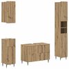 vidaXL 4 Piece Bathroom Cabinet Set ZWOLLE Artisan Oak Engineered Wood