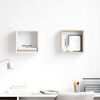 vidaXL Wall Cube Shelves 2 pcs White and Sonoma Oak 26x15x26 cm