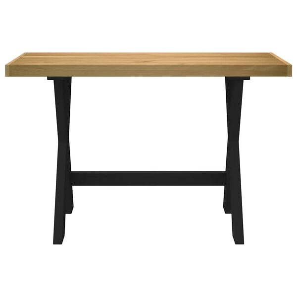 vidaXL Desk NOAIN X-Shaped Legs 120x50x75 cm Solid Wood Pine