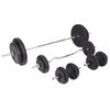 vidaXL Workout Bench with Weight Rack, Barbell and Dumbbell Set 90 kg