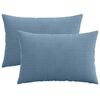vidaXL Cushion Cover 2 pcs HEERLEN Blue 30 x 50 cm Corduroy