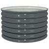 vidaXL Garden Raised Bed 80x80x44 cm Galvanised Steel Grey