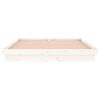 vidaXL LED Bed Frame without Mattress White Small Double Solid Wood