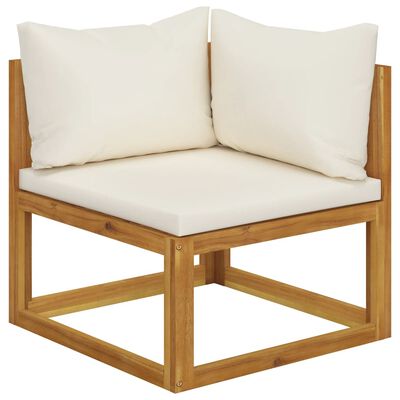vidaXL 2-seater Garden Bench with Cream White Cushions (UK/IE/FI/NO only)