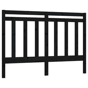 vidaXL Bed Headboard Black 126x4x100 cm Solid Wood Pine