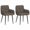 vidaXL Dining Chairs 2 pcs Faux Suede Leather Dark Grey 59x56.5x85cm