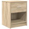 vidaXL Bedside Cabinets 2 pcs with Drawer Sonoma Oak 40x34x50 cm