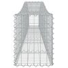 vidaXL Arched Gabion Baskets 5 pcs 400x30x40/60 cm Galvanised Iron