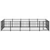 vidaXL Outdoor Dog Kennel Steel 9.38 m&sup2;