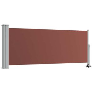 vidaXL Patio Retractable Side Awning 100x300 cm Brown