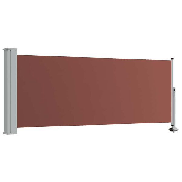 vidaXL Patio Retractable Side Awning 100x300 cm Brown