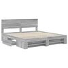 vidaXL Bed Frame Grey Sonoma 180 x 200 cm Engineered Wood