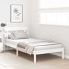 vidaXL Bed Frame with Headboard White 100 x 200 cm Solid Pine wood