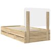 vidaXL Bed Frame with Drawer Sonoma Oak 75 x 190 cm Engineer Wood