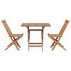 vidaXL Garden Dining Set 3 pcs Brown Solid Acacia Wood