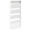 vidaXL Magazine Rack with Shelf White 70 x 41 x 156 cm Engineered Wood