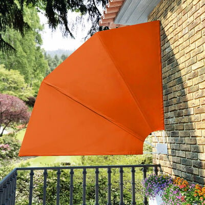 vidaXL Collapsible Balcony Side Awning Terracotta 210x210 cm