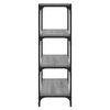 vidaXL Book Cabinet Grey Sonoma 40x33x100 cm Engineered Wood and Steel