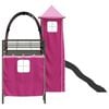 vidaXL Kids'Loft Bed Frame Black and Pink 90 x 190 cm Metal