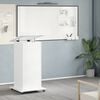 vidaXL Lectern with Wheels & Drawer White 55x55x107 cm Engineered Wood