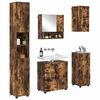 vidaXL Bathroom Furniture Set 5 pcs Smoked Oak Engineered wood & Metal