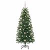 vidaXL Artificial Christmas Tree with 150 LEDs Green 150 cm PE and PVC