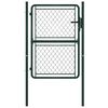 vidaXL Garden Gate Steel 100x125 cm Green