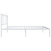 vidaXL Metal Bed Frame without Mattress with Headboard White 90x190cm