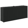 vidaXL Garden Planters with 2 Pots 2 pcs Black 90x20x40 cm Poly Rattan
