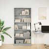 vidaXL Bookcase Concrete Grey 80x24x176 cm Engineered Wood