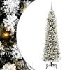 vidaXL Artificial Christmas Tree with 300 LEDs with Stand White 210 cm