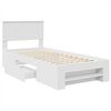 vidaXL Bed Frame with Headboard White 80 x 200 cm Engineered Wood