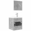vidaXL 3 Piece Bathroom Furniture Set Concrete Grey Engineered Wood