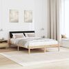 vidaXL Bed frame Brown and black 140 x 190 cm Solid pine wood