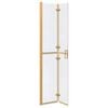 vidaXL Walk-in shower wall Folding Gold and transparent 70 x 190 cm