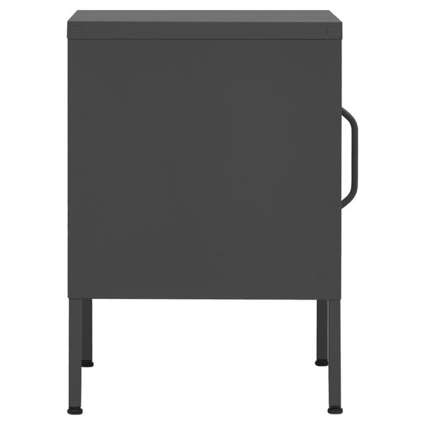 vidaXL Nightstands 2 pcs Anthracite 35x35x51 cm Steel