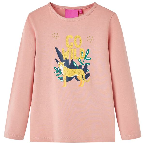 Kids' T-shirt with Long Sleeves Light Pink 92