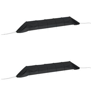 vidaXL Netting Tunnels 2 pcs Black Steel and Polyethylene