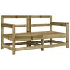 vidaXL Garden Chairs with Cushions 2 pcs Impregnated Wood Pine